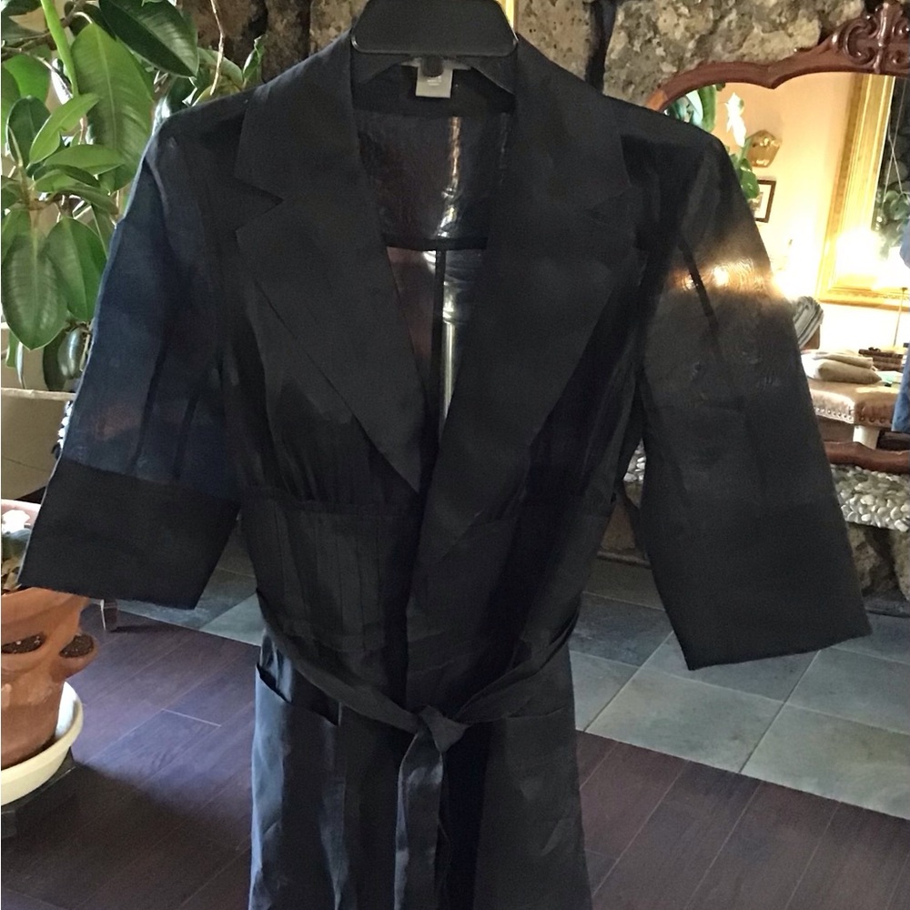 Ann Taylor 100% silk belted wrap/ robe